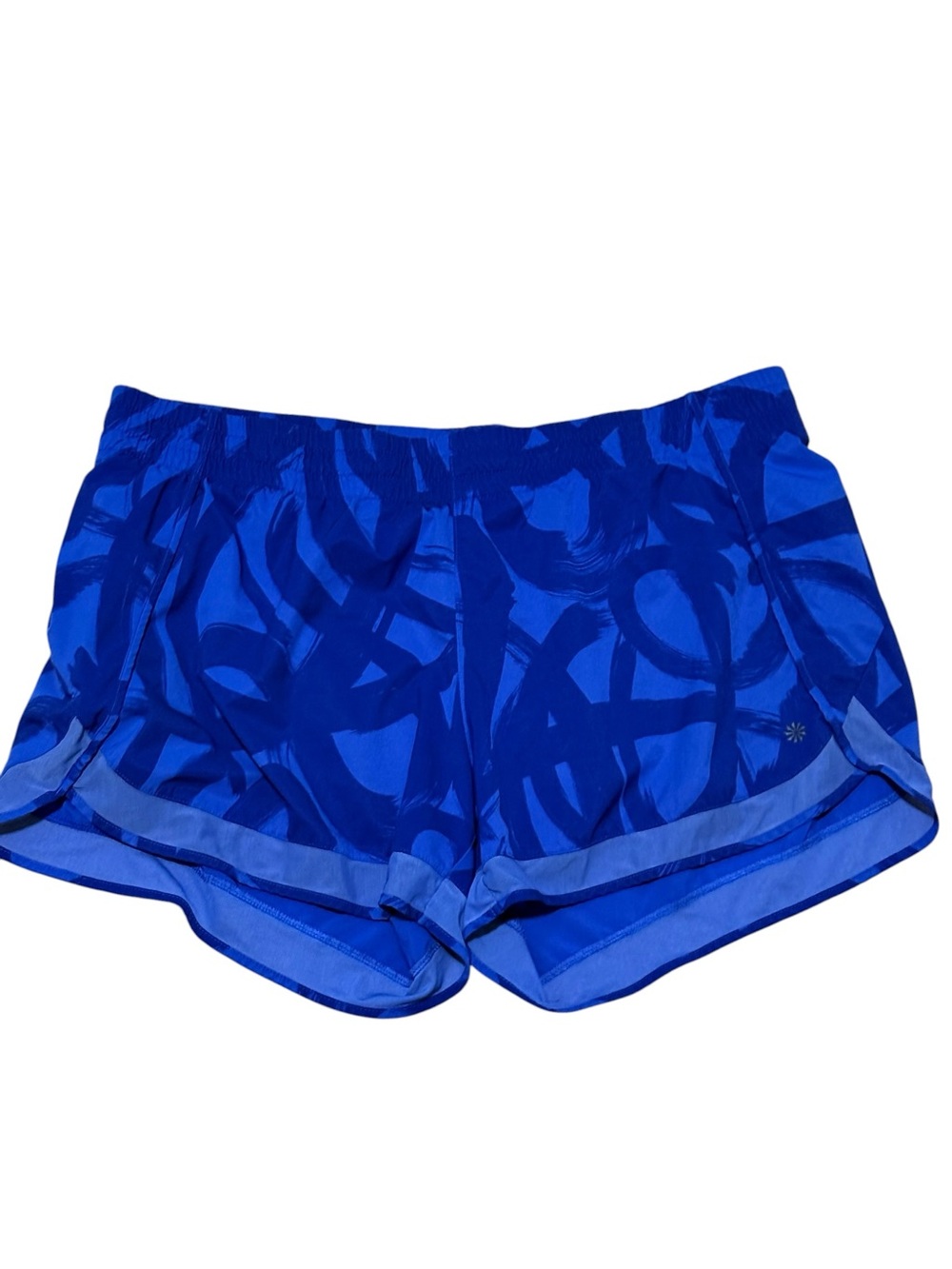 Athleta Royal Blue Abstract Print Athletic Shorts